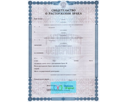 Свидетельство о разводе Свидетельство о разводе